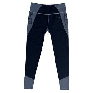 LA Winner NY 86 Athletic Leggings Workout High-Rise Black Grey One Size